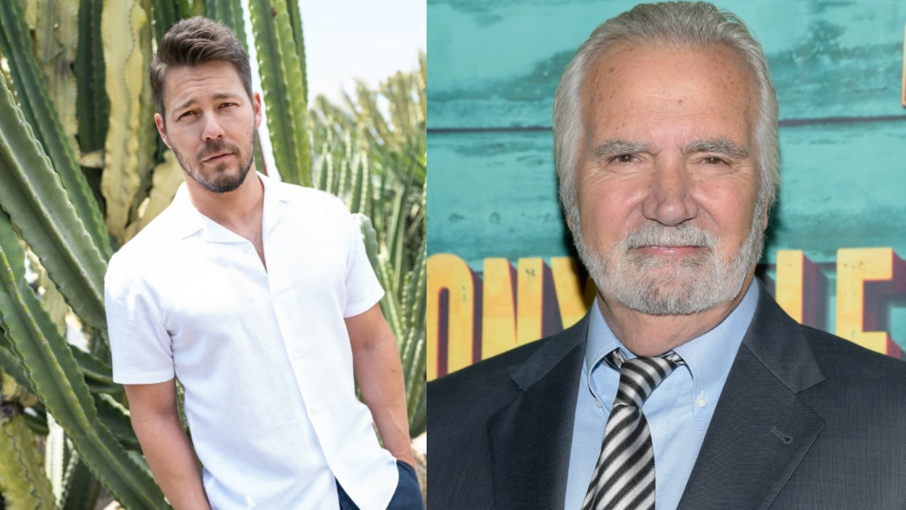 The Bold and the Beautiful stars Scott Clifton, left, and John McCook, right
