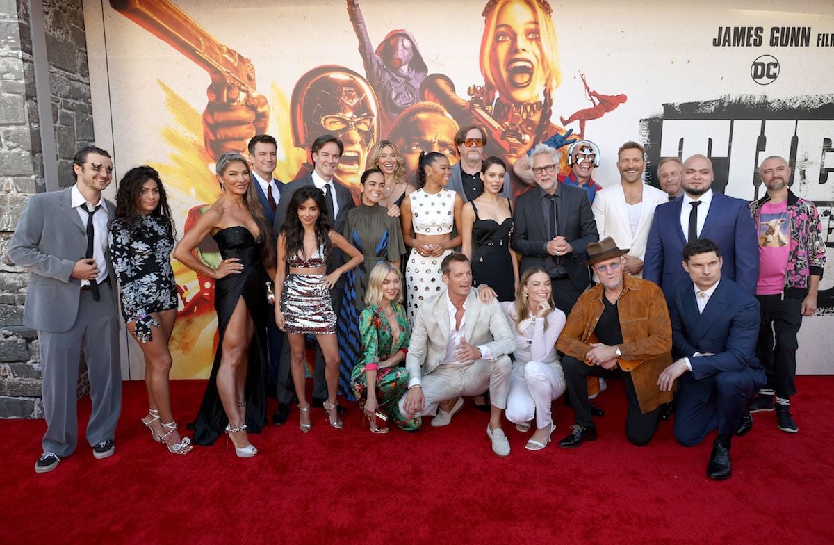 Cast and crew of 'The Suicide Squad' at the Warner Bros. premiere of the film