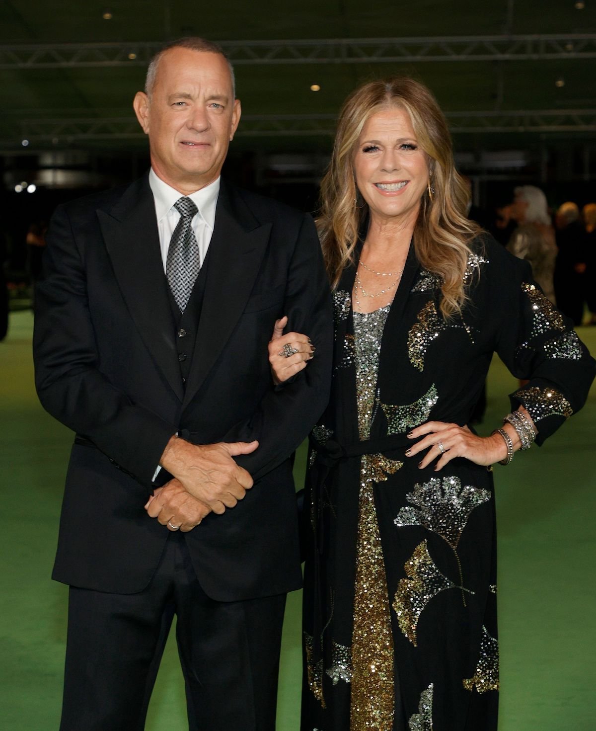 Tom Hanks and Rita Wilson pose together at an event.