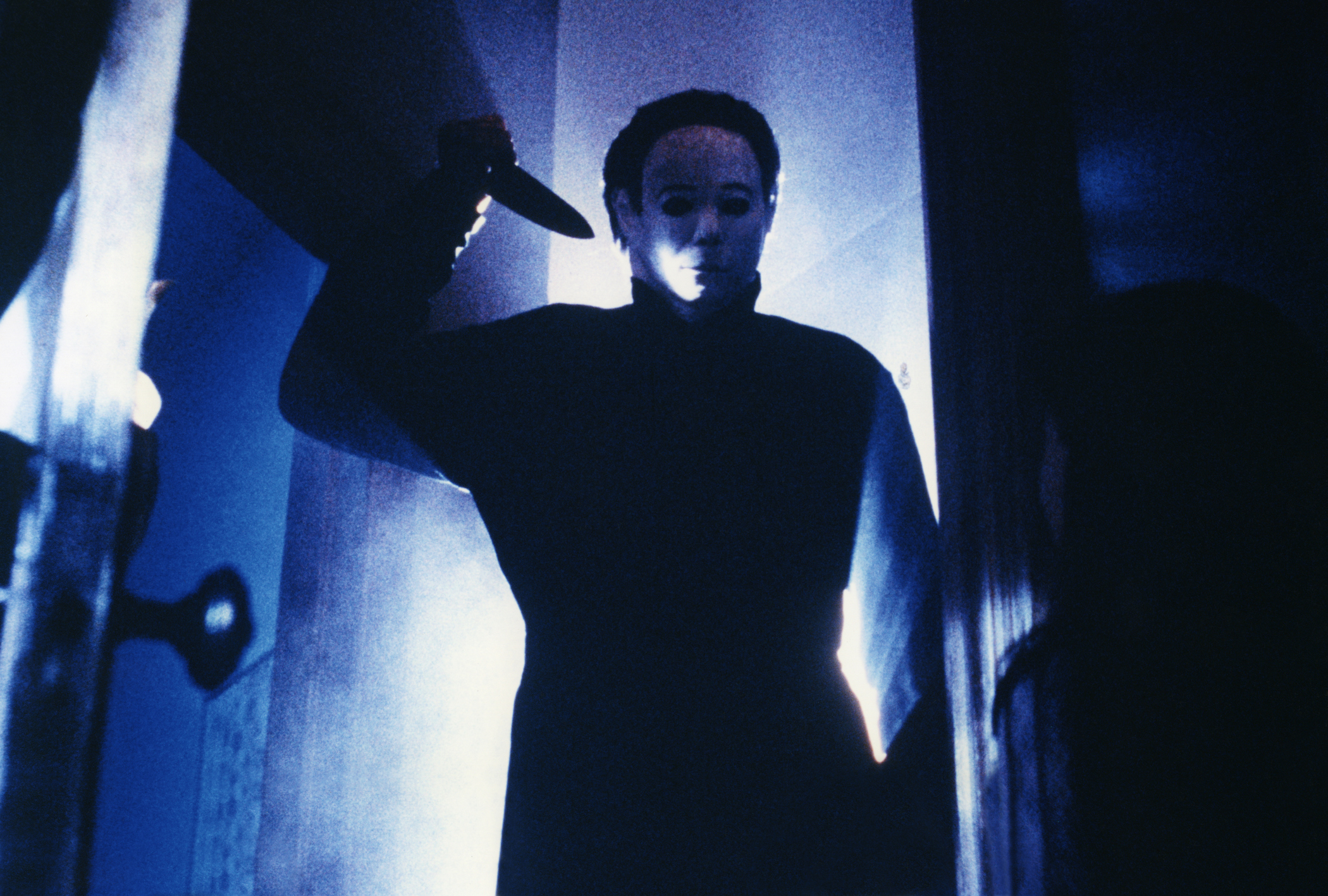 Tony Moran acting on the set of original Halloween 1978 horror movie