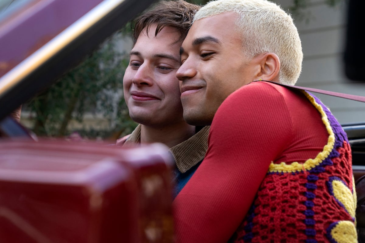 Uly Schlesinger, and Justice Smith hugging each other in 'Genera+ion.'