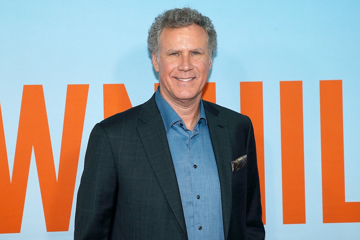 Will Ferrell on the red carpet in a suit
