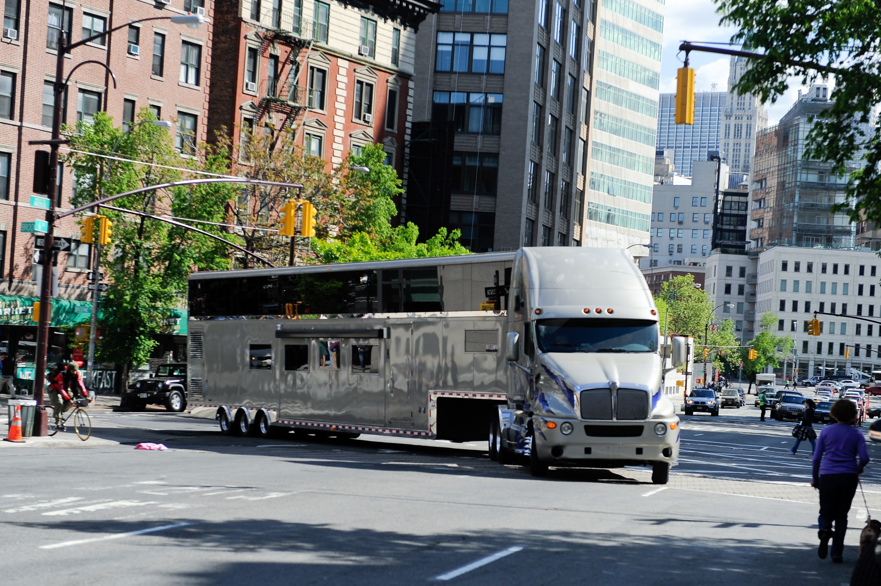Will Smith's trailer in New York City, New York, 2011