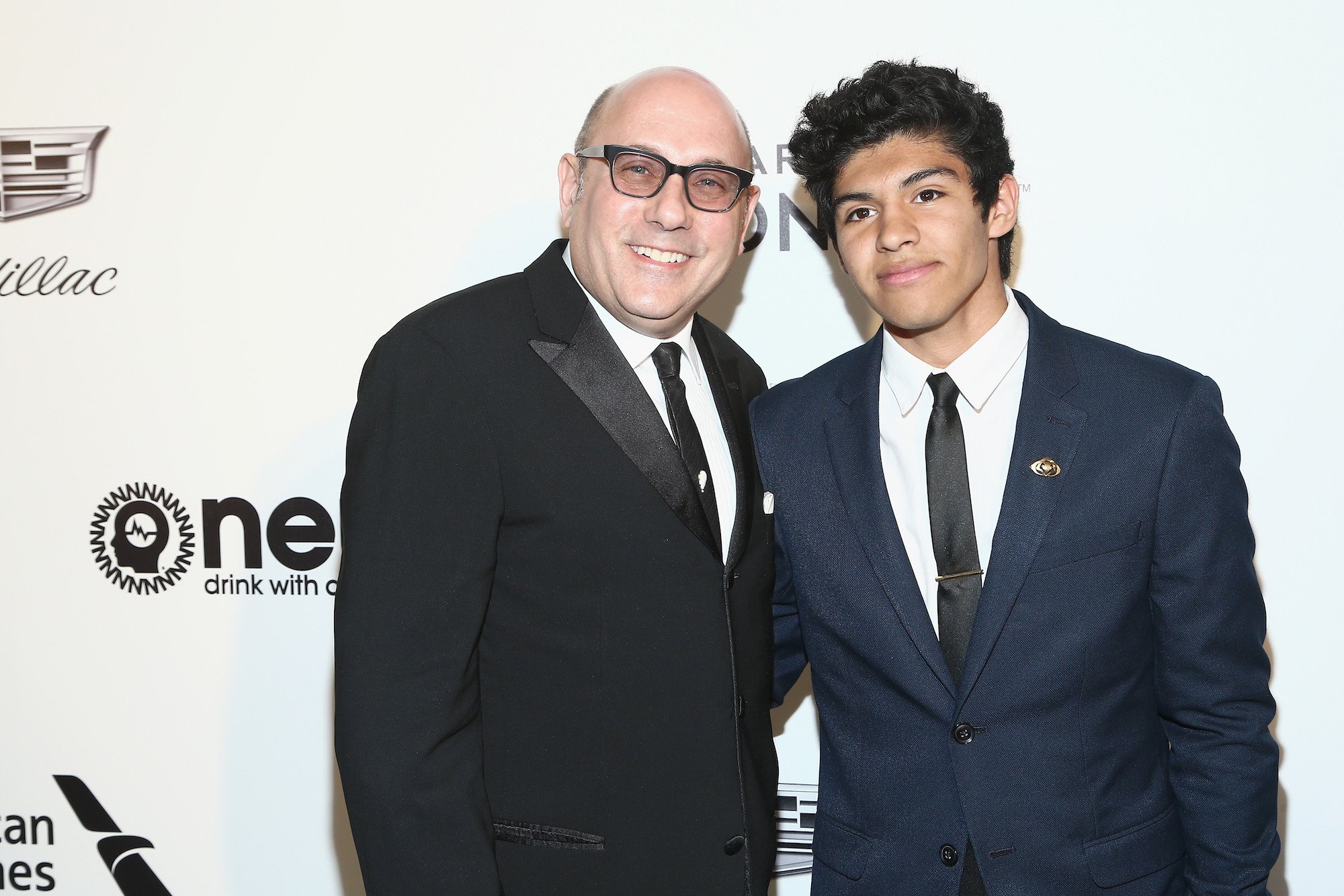 Willie Garson and his son Nathen attending IMDb LIVE At The Elton John AIDS Foundation Academy Award Viewing Party 
