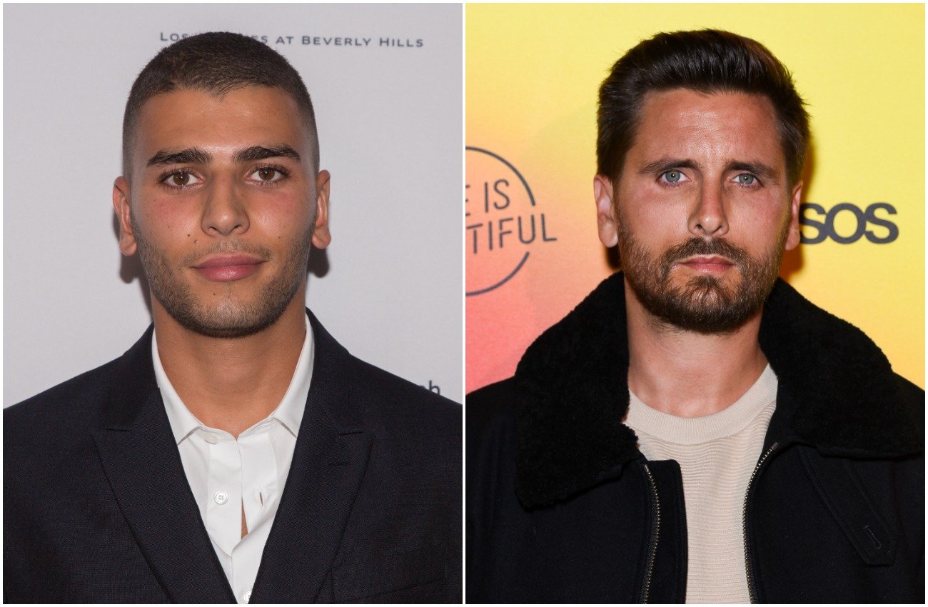 Photo of Younes Bendjima next to photo of Scott Disick