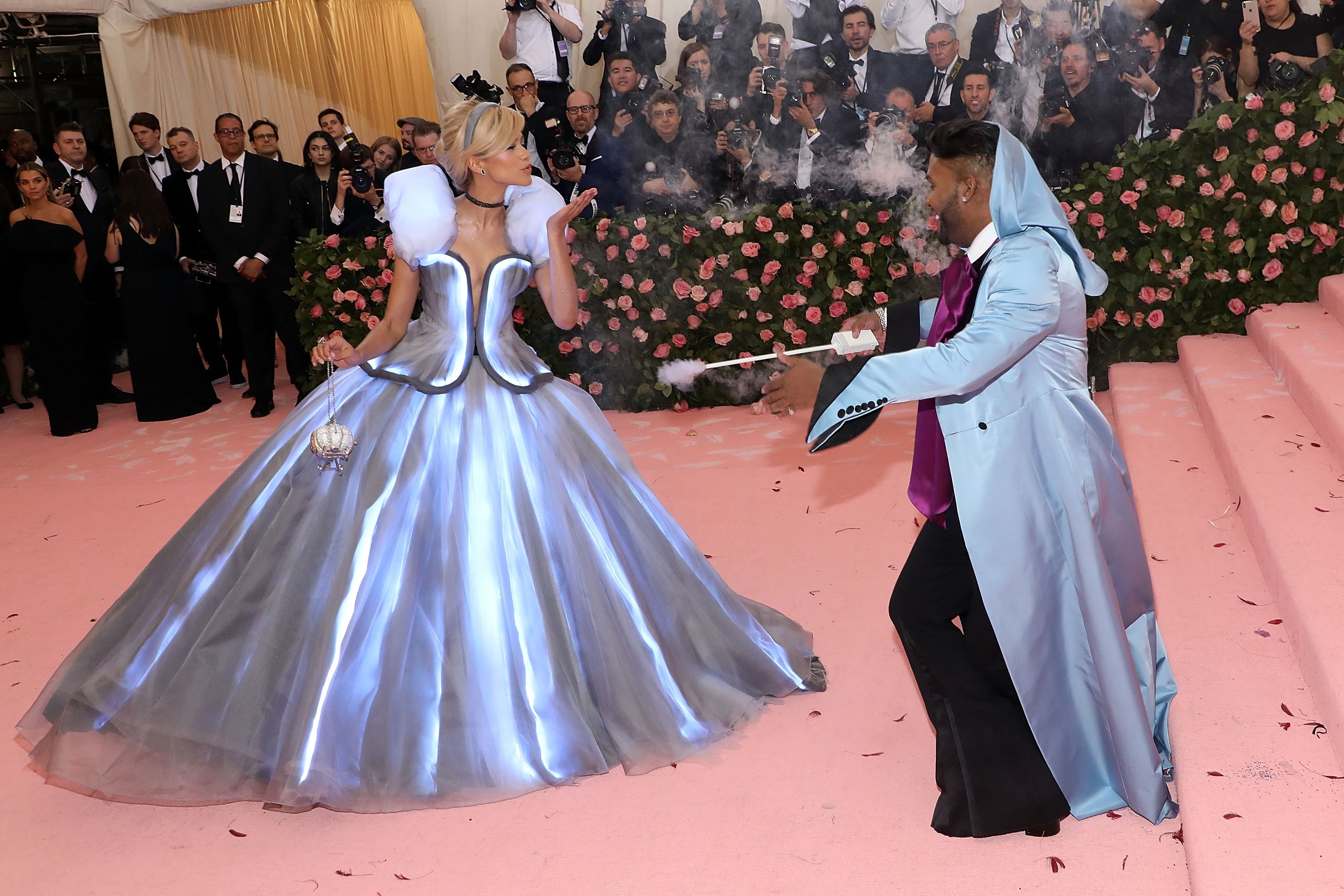 Zendaya and her stylist, Law Roach, at the 2019 Met Gala.