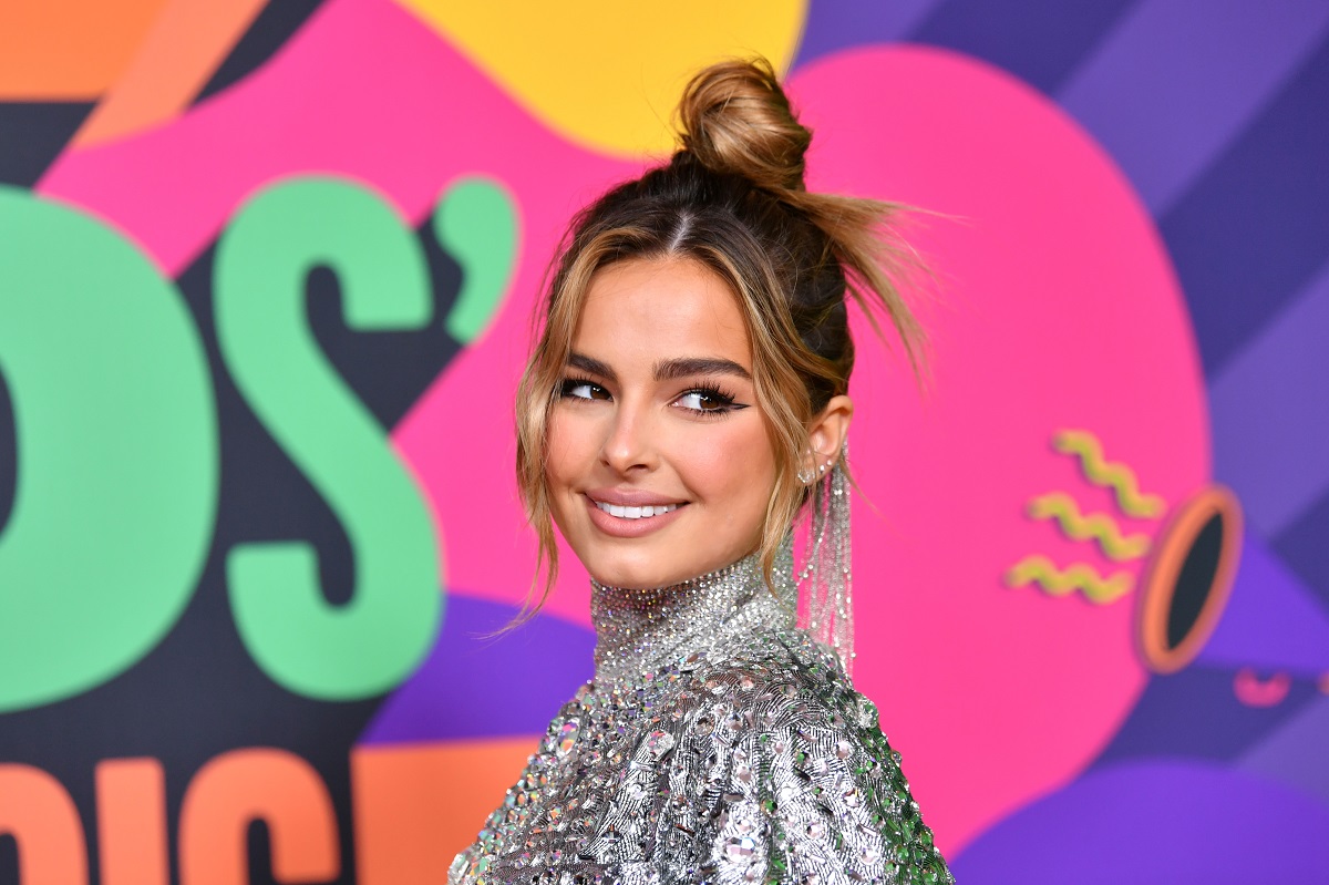 Addison Rae attends Nickelodeon's Kids' Choice Awards at Barker Hangar on March 13, 2021 in Santa Monica, California.