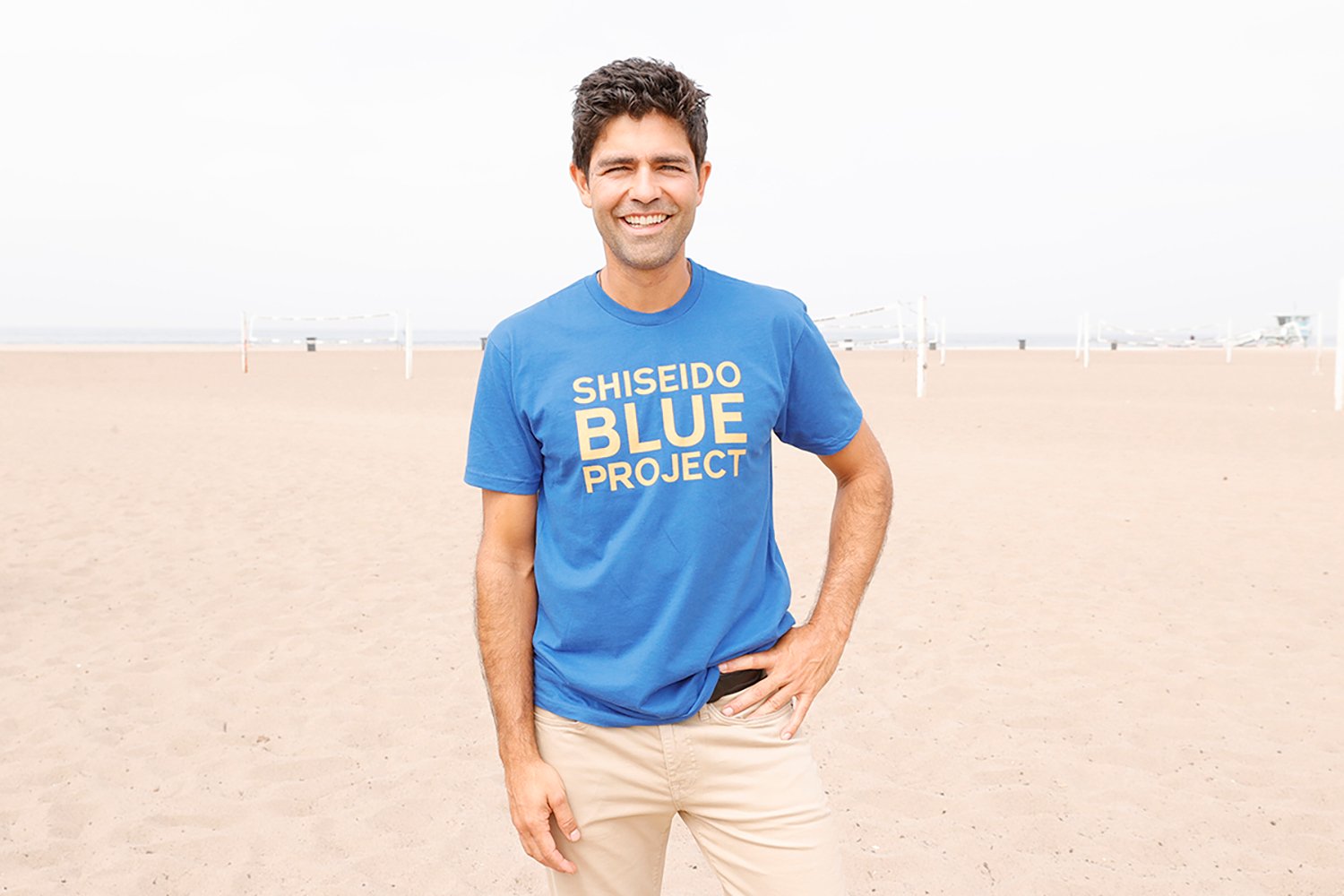 Adrian Grenier at Beach Cleanup with World Surf League Pure and Wildcoast in 2021