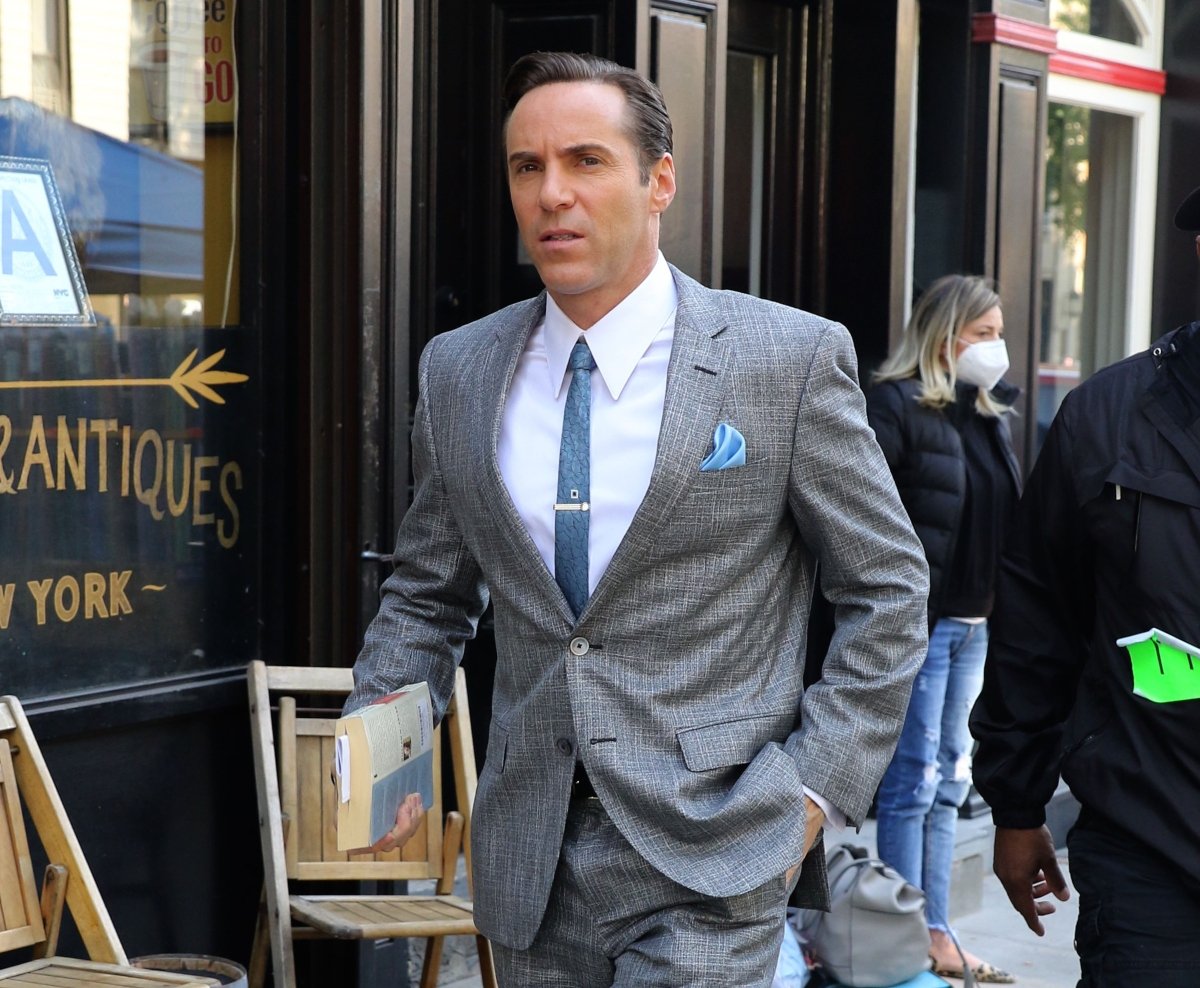 Alessandro Nivola is seen on the set of ‘The Many Saints of Newark’ in New York City