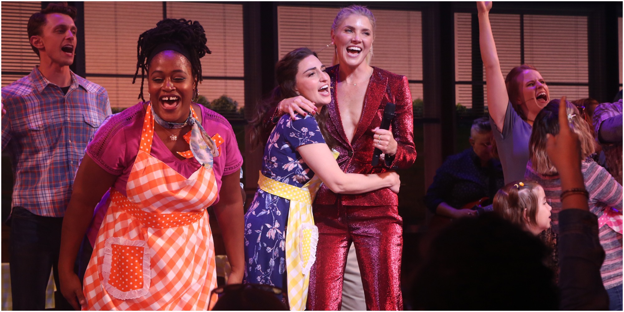 Amanda Kloots and the cast of Waitress celebrate Nick Cordero with a "Life Your Life" pie.