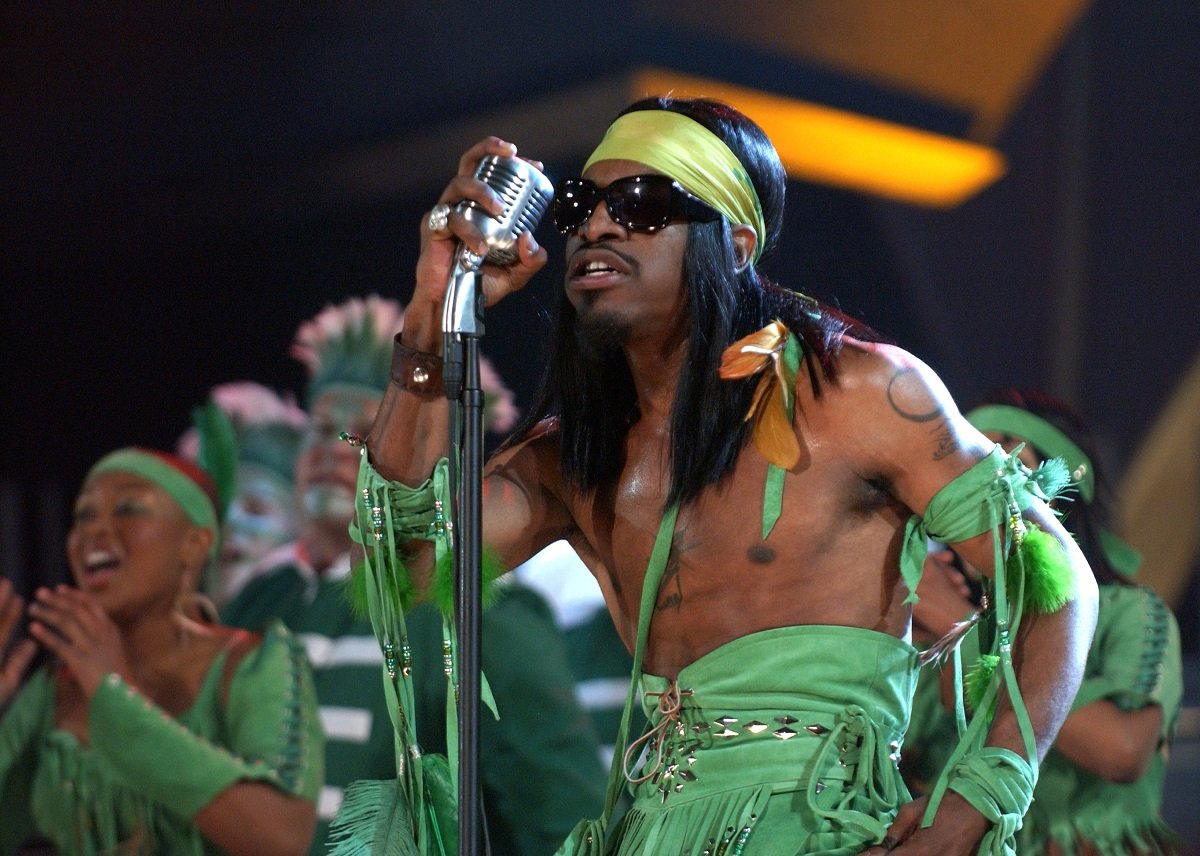 Andre 3000 of OutKast performing 'Hey Ya!'