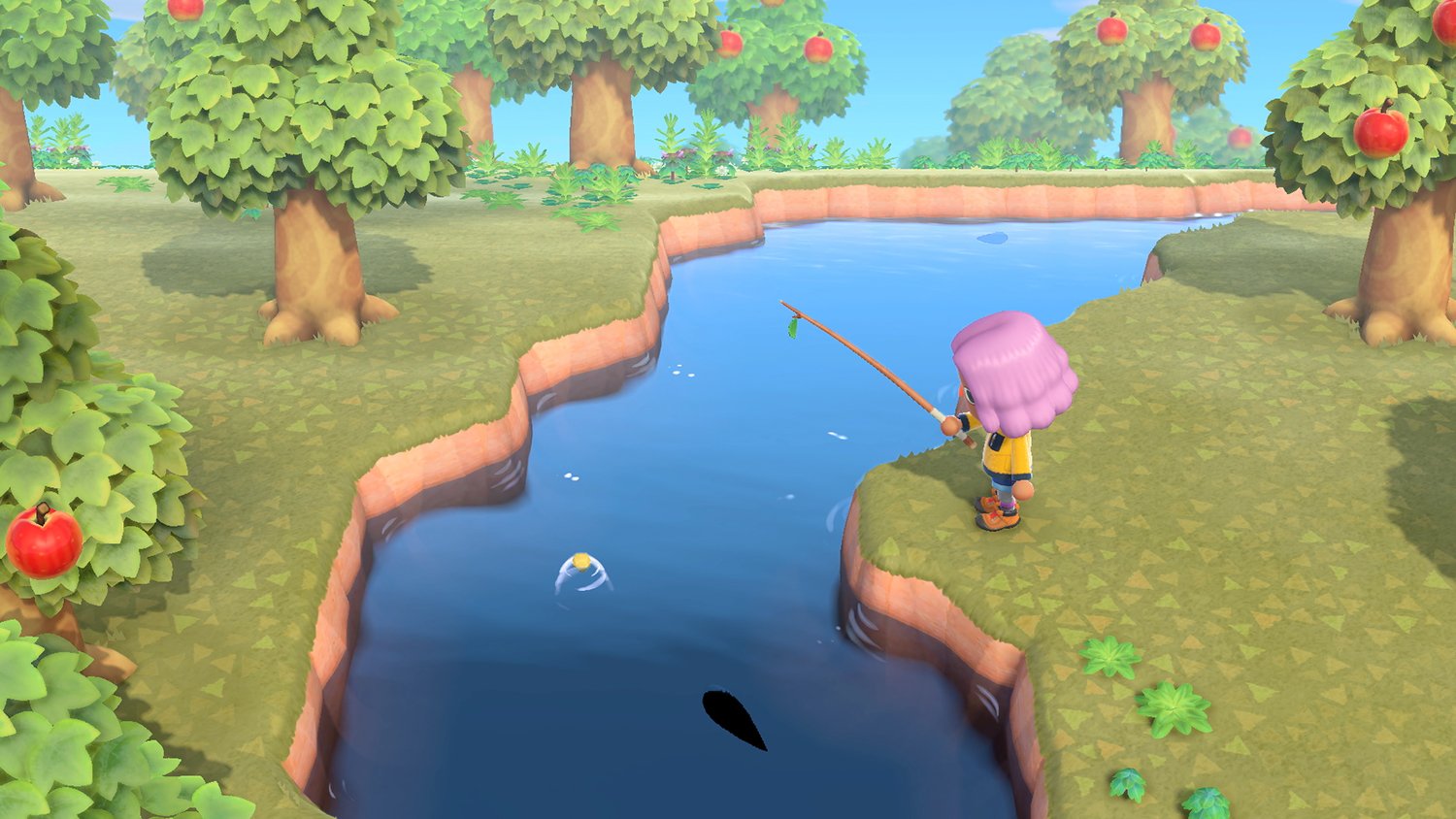 Fishing in Animal Crossing: New Horizons