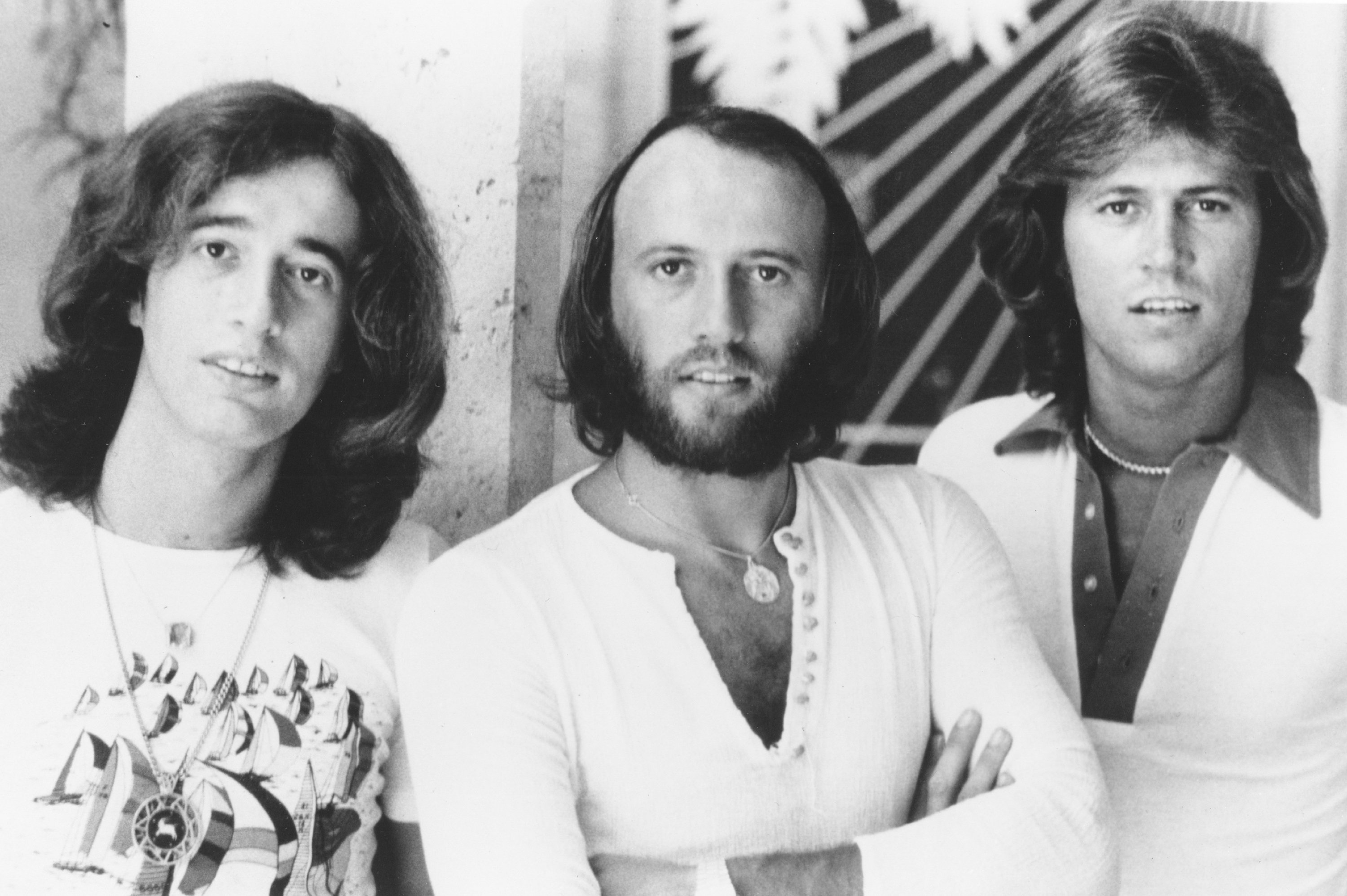 The Bee Gees' Robin Gibb, Maurice Gibb, and Barry Gibb