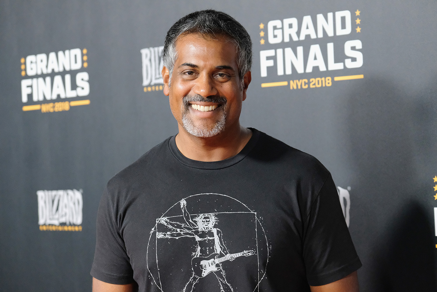 Former Overwatch Executive Producer Chacko Sonny at Blizzard Entertainment's Overwatch League Grand Finals in 2018