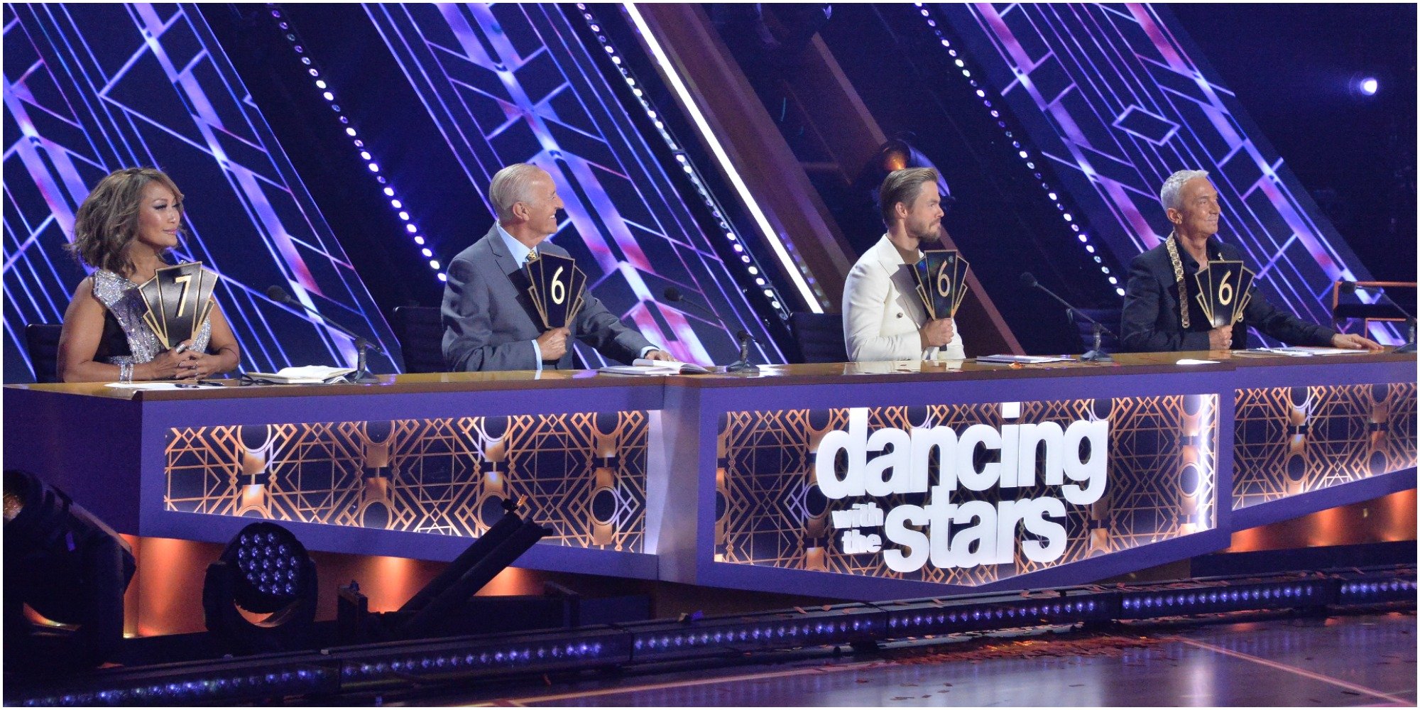 DWTS season 30 judges Carrie Ann Inaba, Len Goodman, Derek Hough, and Bruno Tonioli.