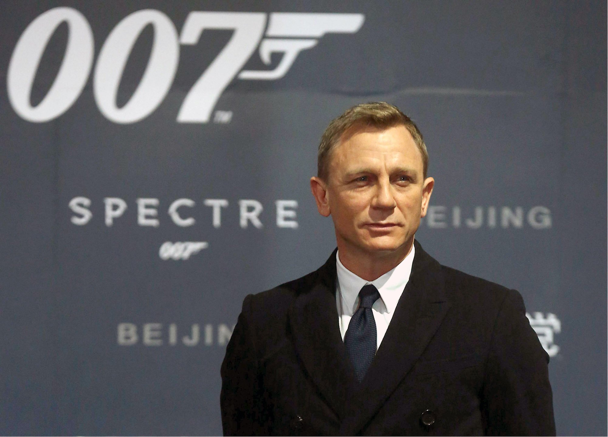 Actor Daniel Craig attends 'Spectre' premiere at The Place on November 12, 2015 in Beijing, China. He will reprise his role as James Bond in 'No TIme to Die'