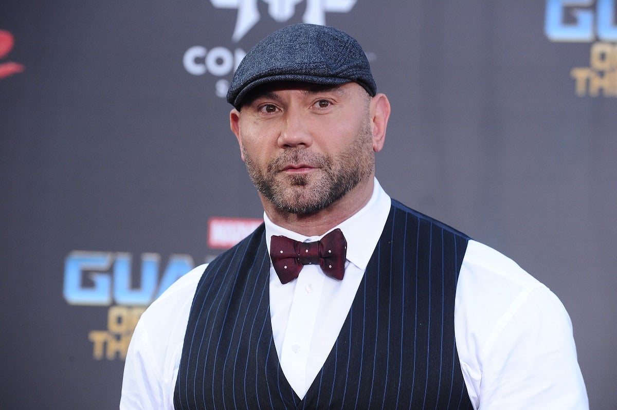 Dave Bautista attends the premiere of 'Guardians of the Galaxy Vol. 2' on April 19, 2017, in Hollywood, California.