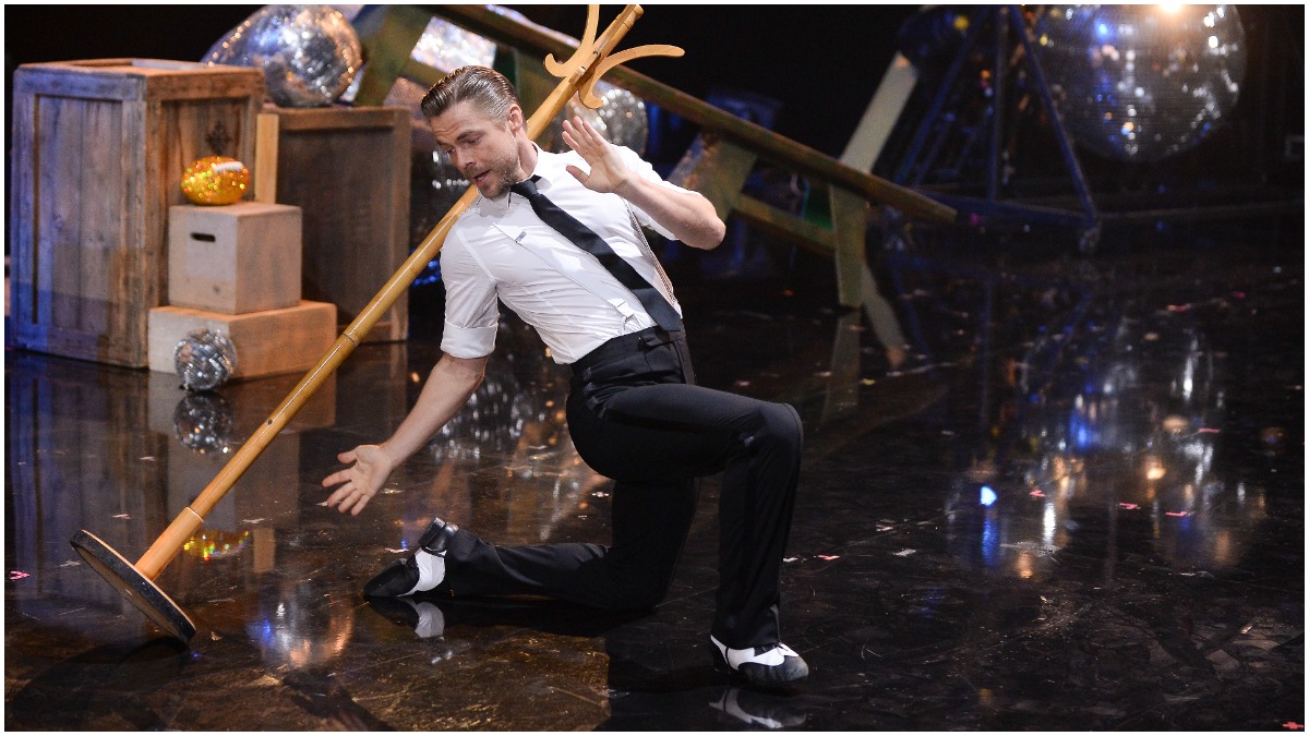 Derek Hough performs in a Dancing With the Stars routine.