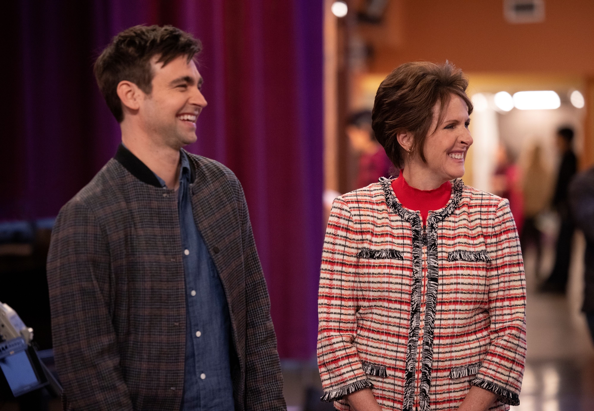 Drew Tarver and Molly Shannon laughing in 'The Other Two.'