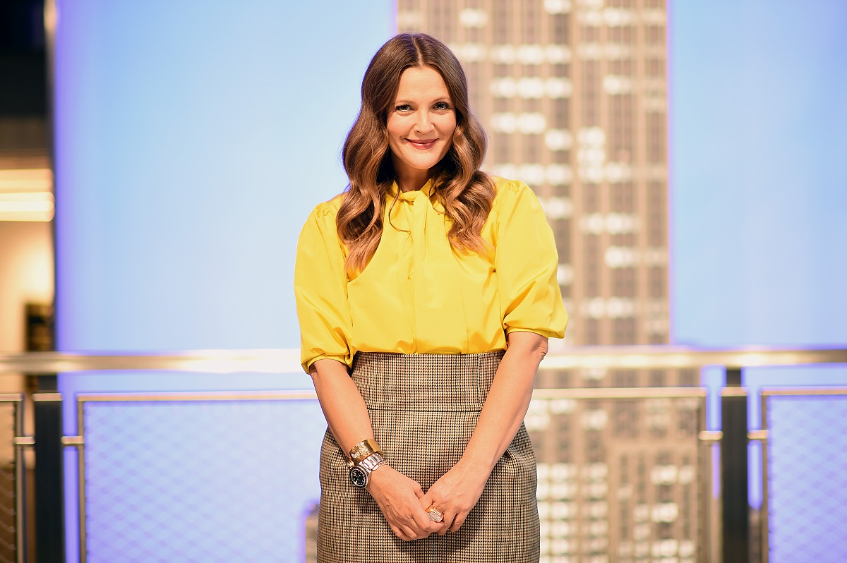Drew Barrymore celebrates the launch of 'The Drew Barrymore Show' at The Empire State Building on September 14, 2020, in New York City.
