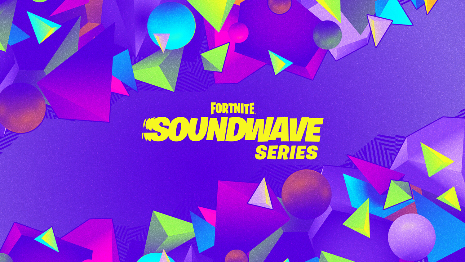 Fortnite Soundwave Series logo on a purple background