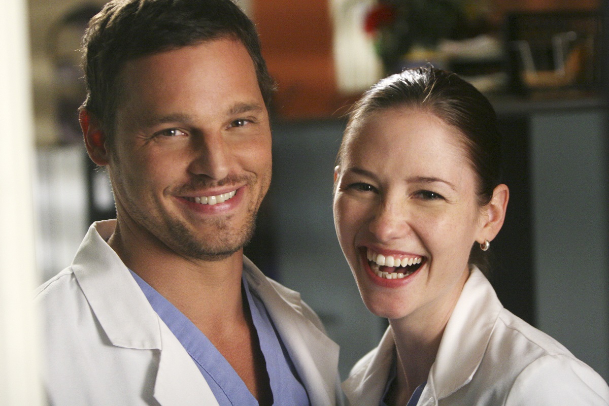(LR): Alex (Justin Chambers) and Lexie (Chyler Leigh) in 'Grey's Anatomy'