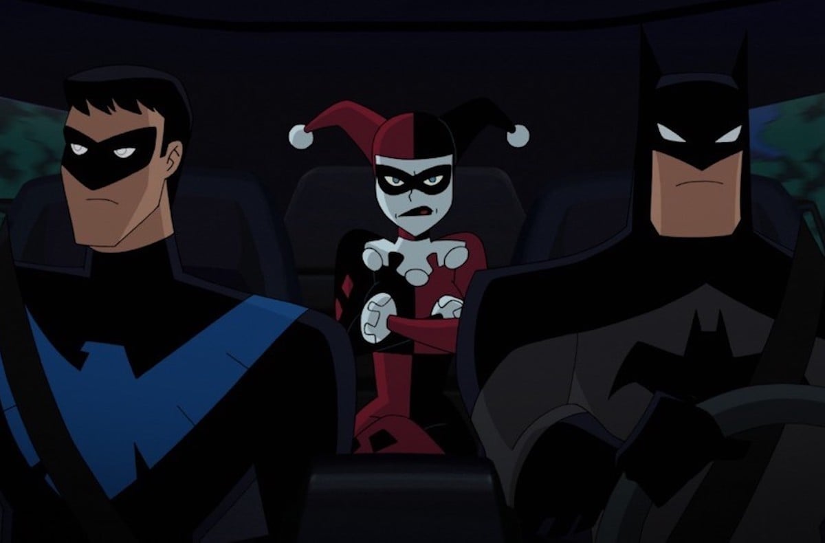 Nightwing, Harley Quinn, and Batman in 'Batman and Harley Quinn'