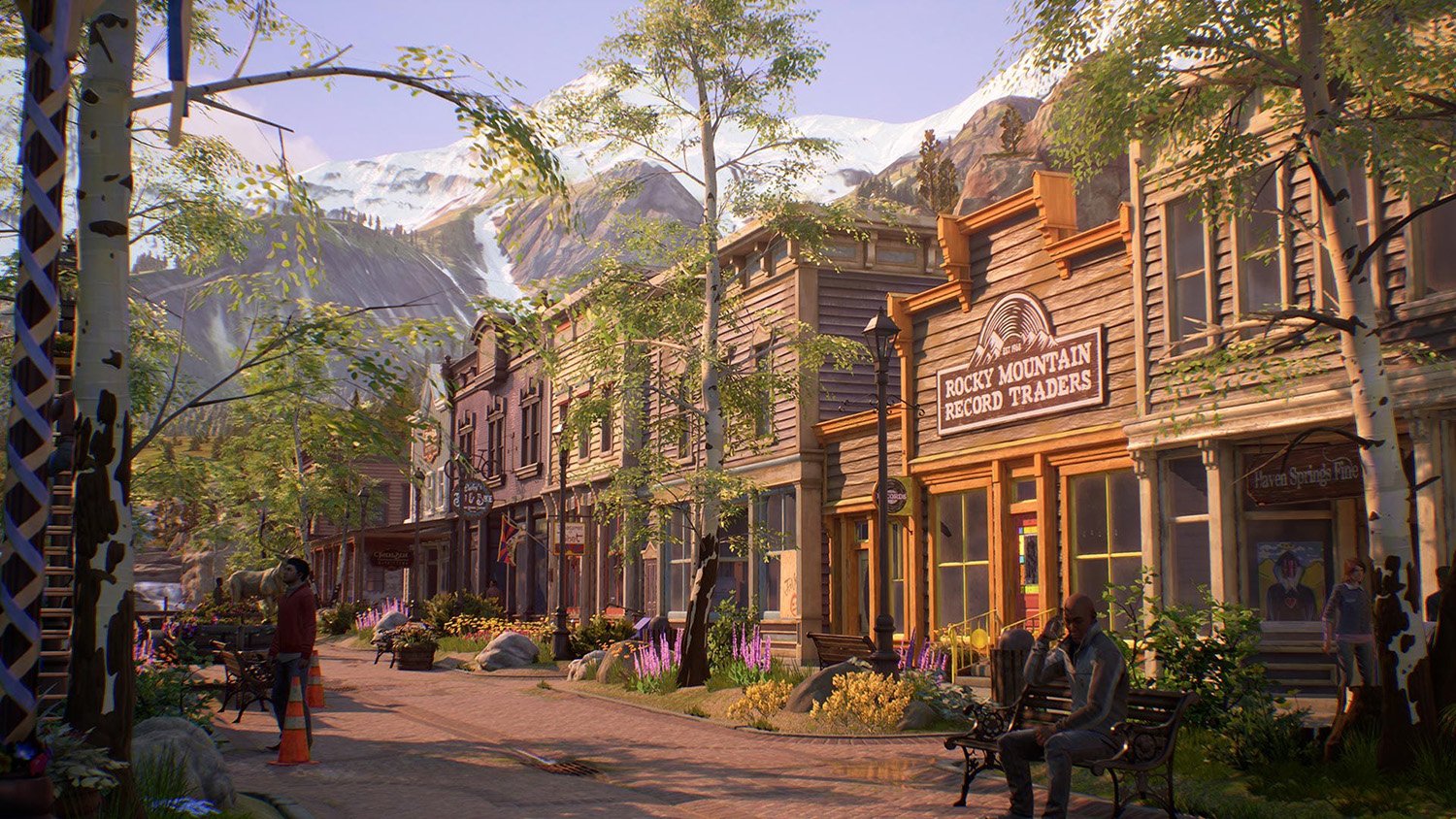 A view of Main Street in Haven Springs, Colorado, from Life is Strange: True Colors