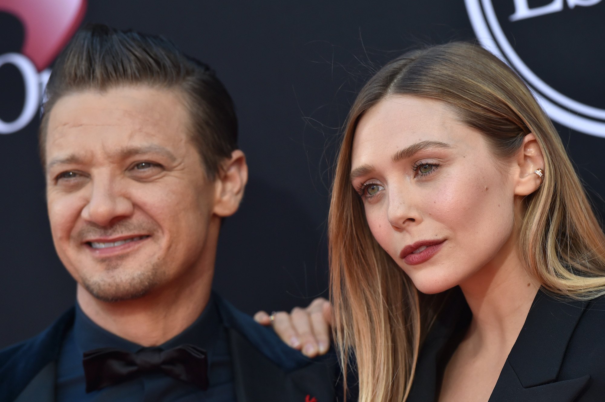 Jeremy Renner and Elizabeth Olsen at the 2017 ESPYS on July 12, 2017