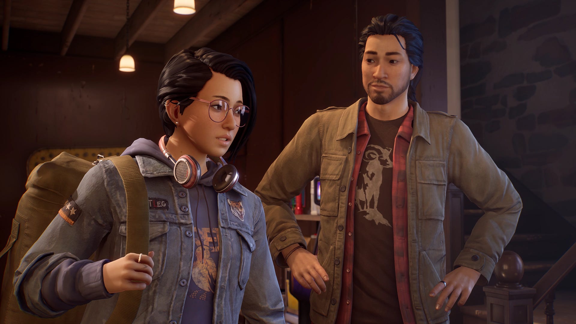 Alex Chen and Gabe in Life Is Strange: True Colors