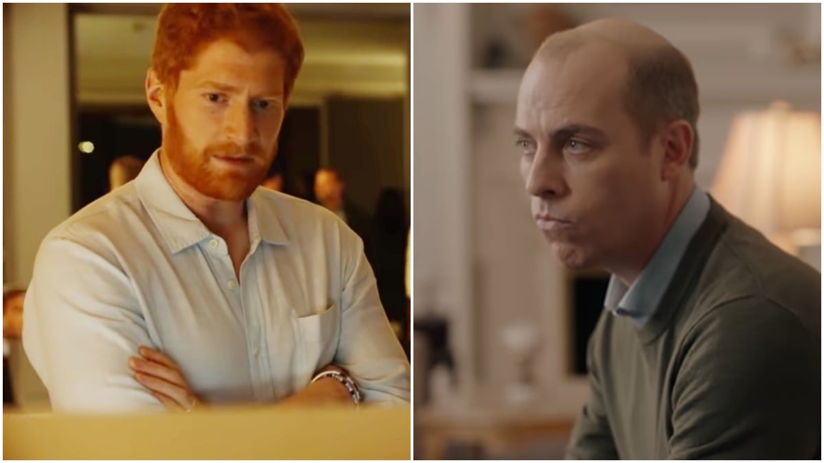 Prince Harry and Prince William battle in the television movie "Meghan and Harry: Escaping the Palace."