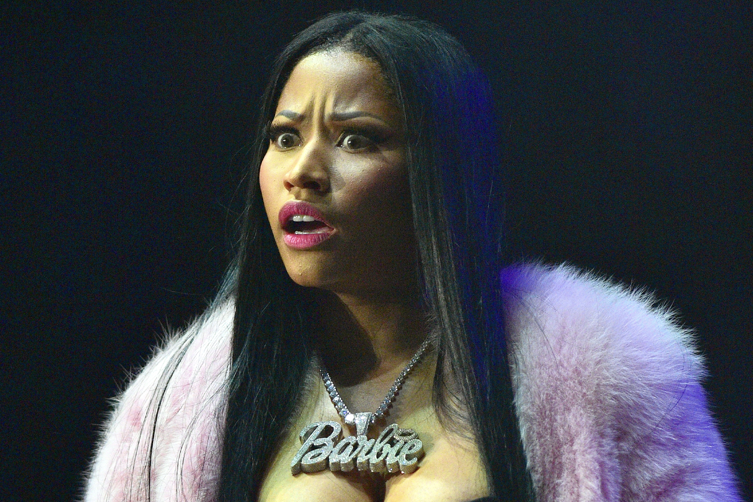 Nicki Minaj looking shocked