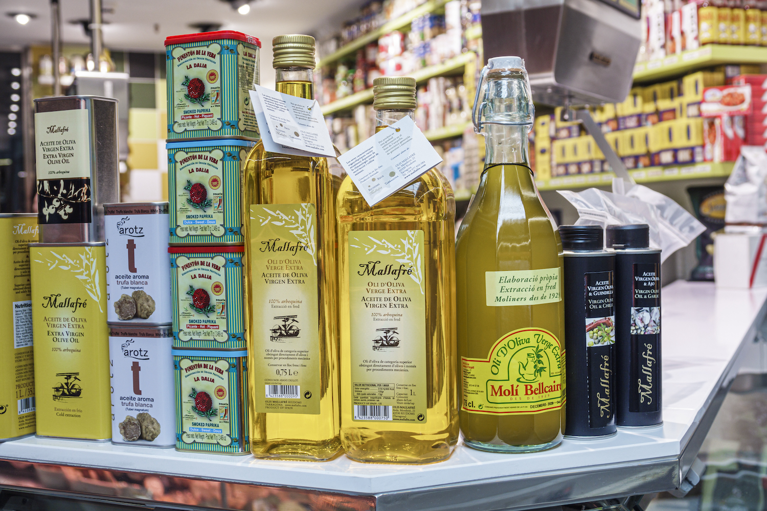 An assortment of olive and truffle oils