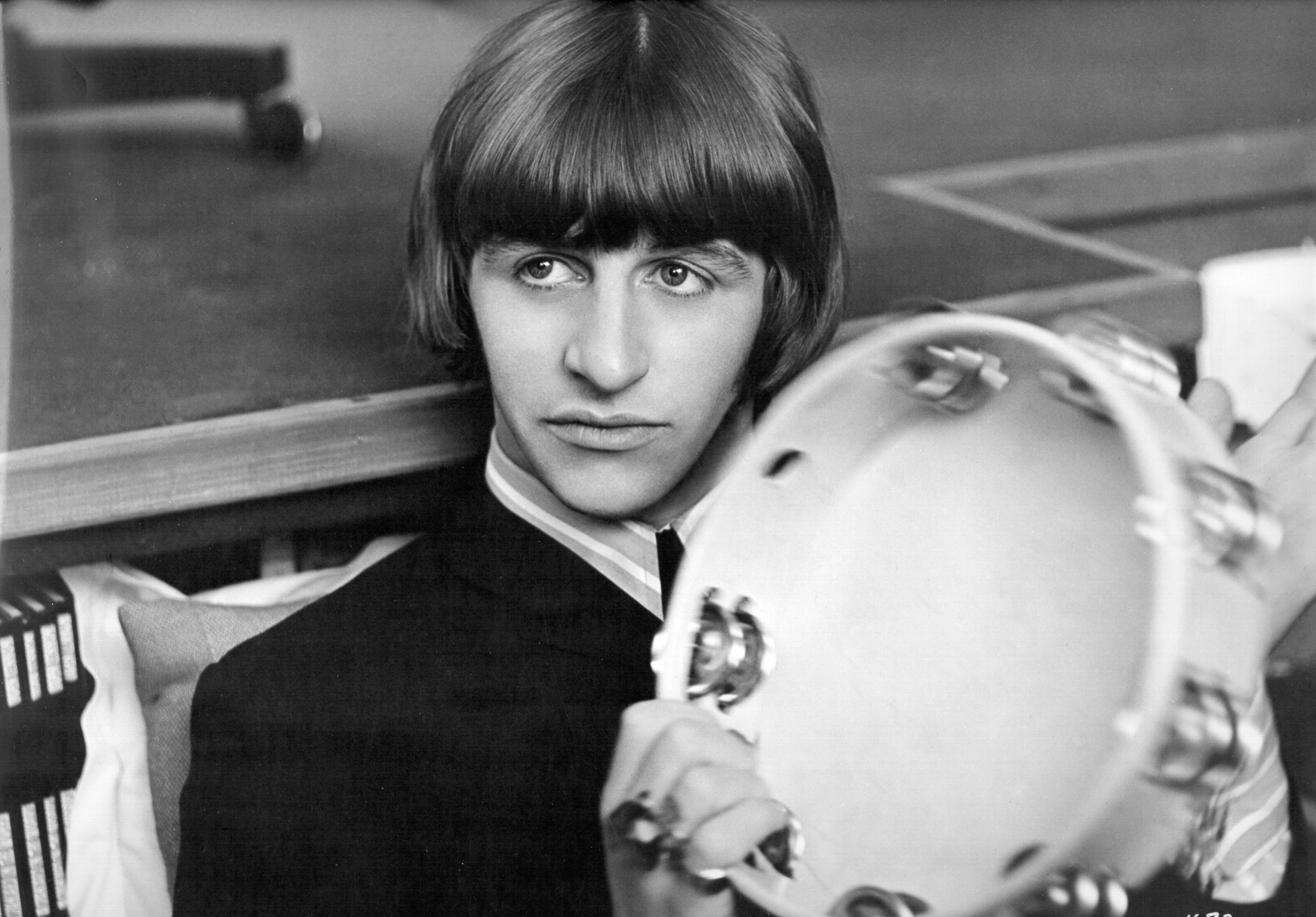 The Beatles' Ringo Starr and a tambourine