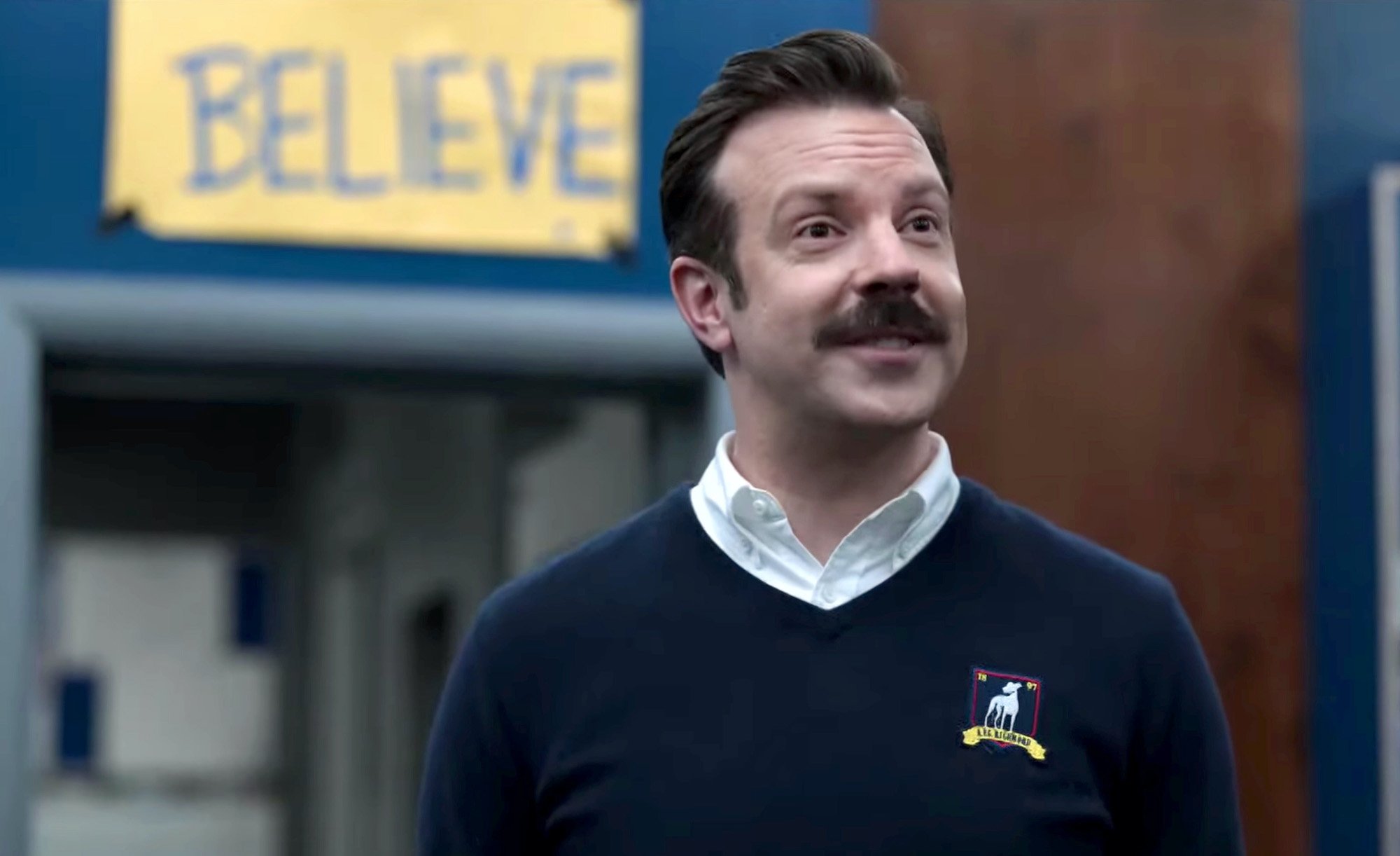 Jason Sudeikis performs as "Ted Lasso," screengrab from the 27th Annual Screen Actors Guild Awards on April 04, 2021