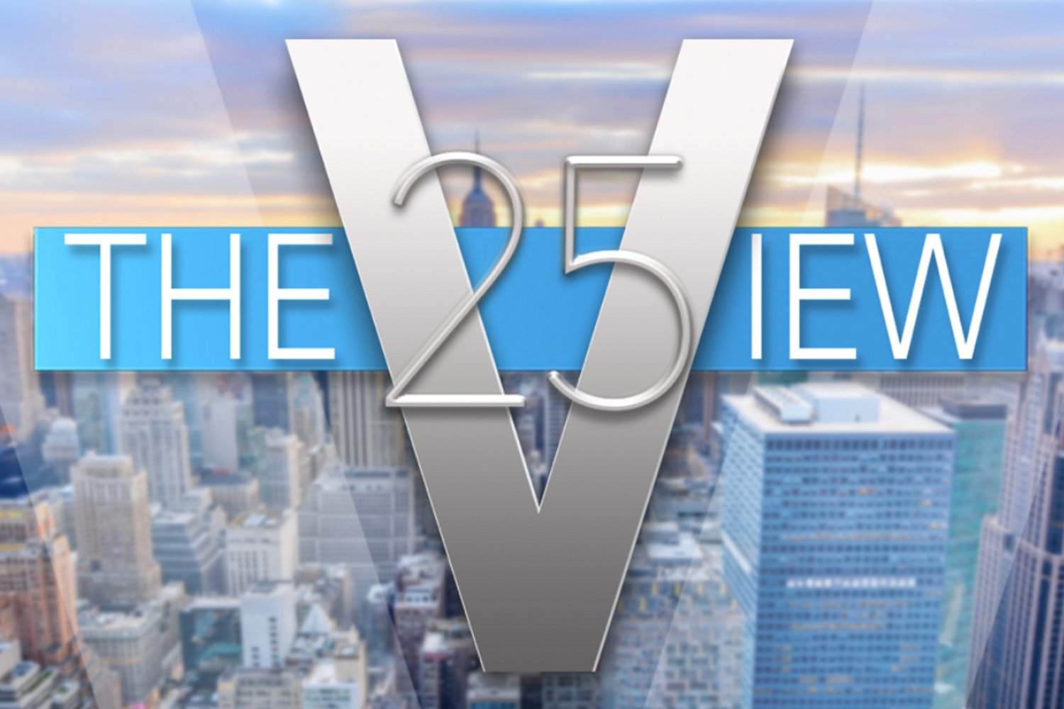 'The View' logo with a 25 in the middle