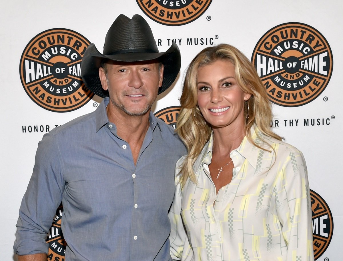 Tim McGraw (L) and Faith Hill (R) attend the All Access program at The Country Music Hall Of Fame And Museum's CMA Theater on May 3, 2018, in Nashville, Tennessee.