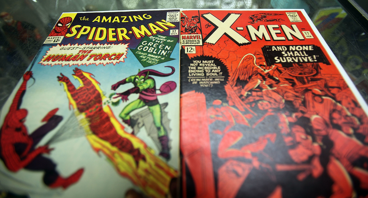 Spider Man and X-Men Marvel vintage comic books