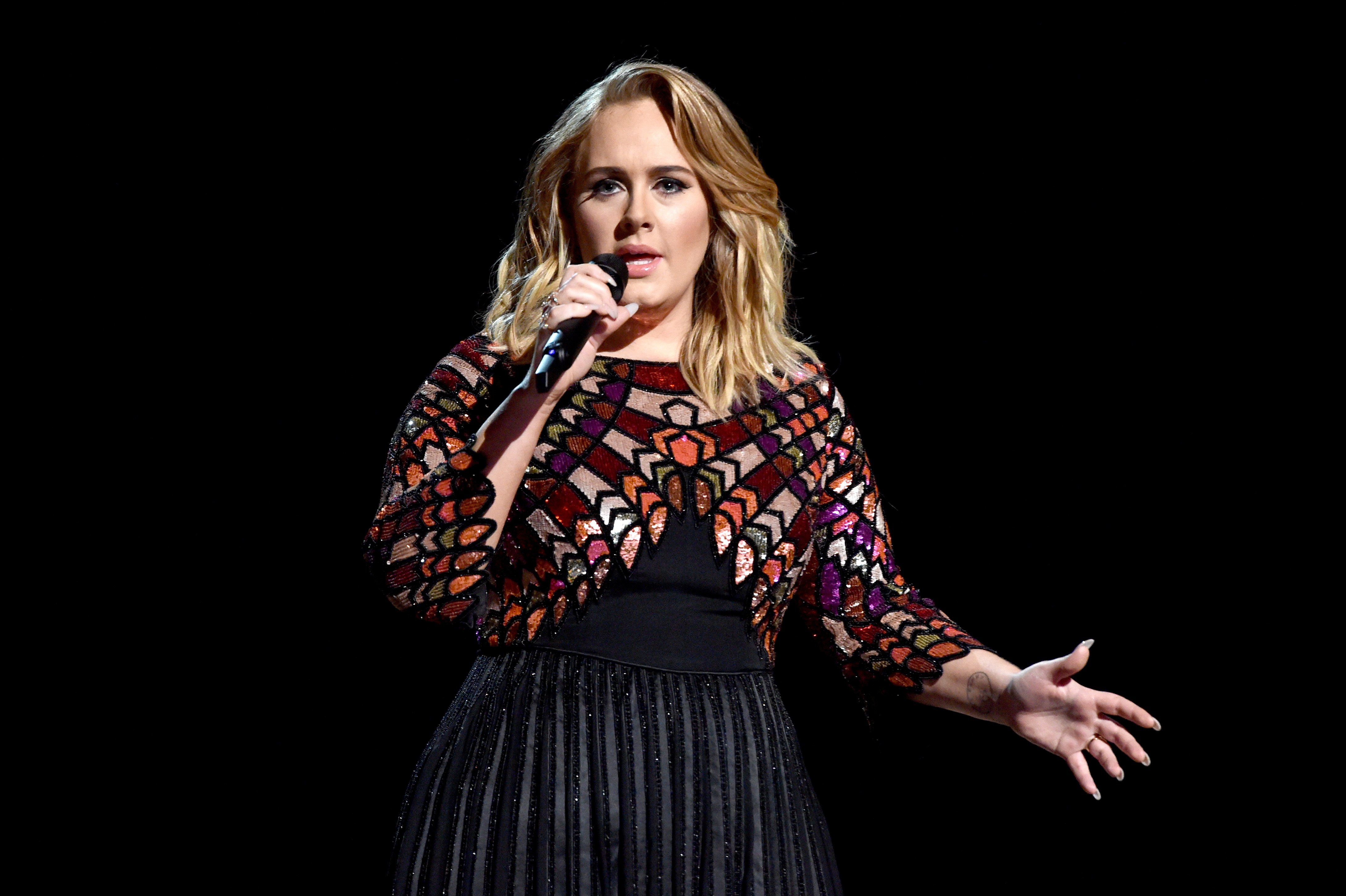 Adele performs onstage during The 59th GRAMMY Awards at the Staples Center on February 12, 2017 in Los Angeles, California.