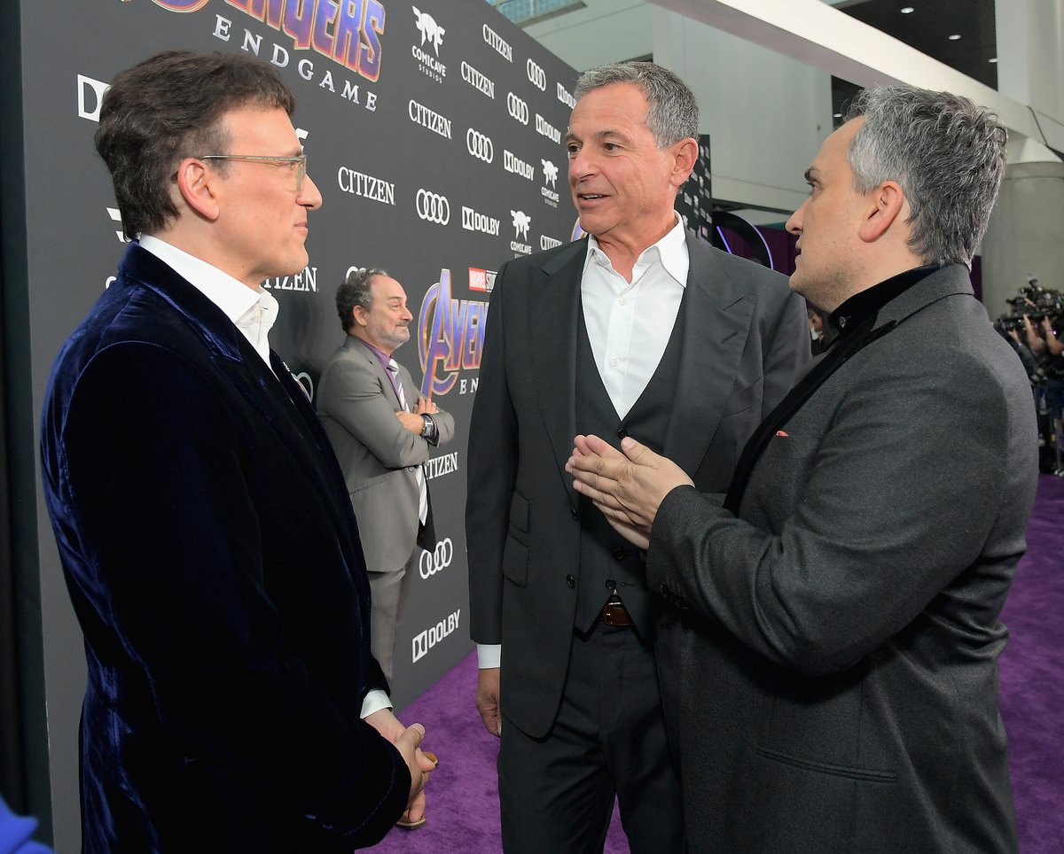 Bob Iger and 'Avengers Endgame' directors Anthony Russo and Joe Russo 'Captain America Civil War'