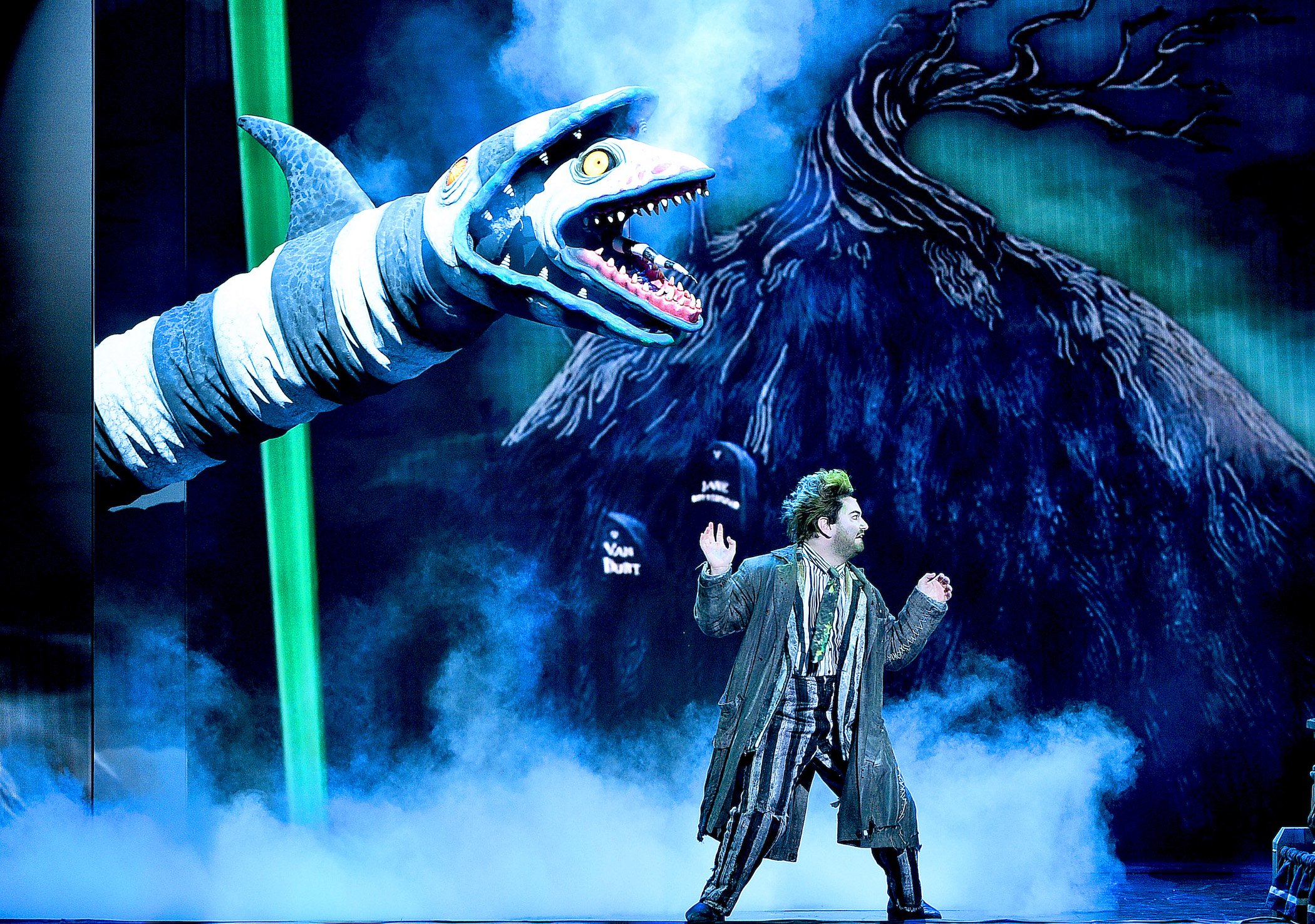 Alex Brightman and the cast of 'Beetlejuice' perform on stage during the 2019 Tony Awards