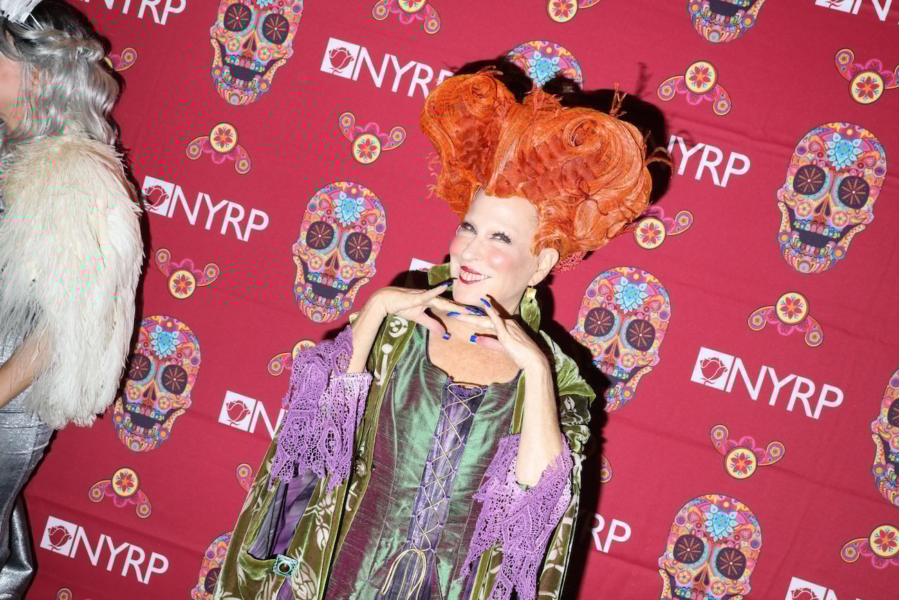 Bette Midler dressed as Winifred Sanderson from 'Hocus Pocus.'