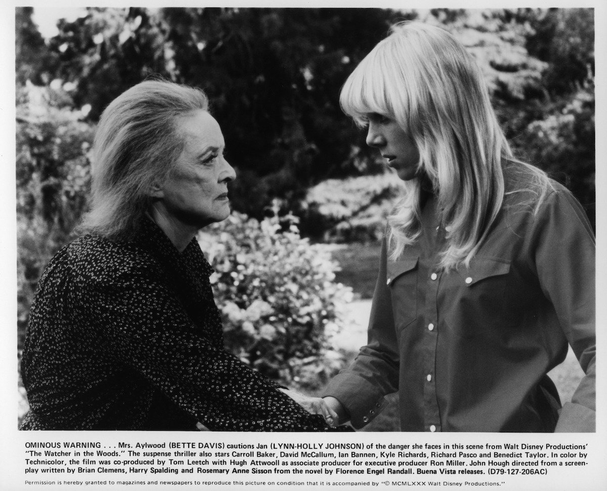 Bette Davis and Lynn-Holly Johnson in Disney horror movie 'The Watcher in the Woods'