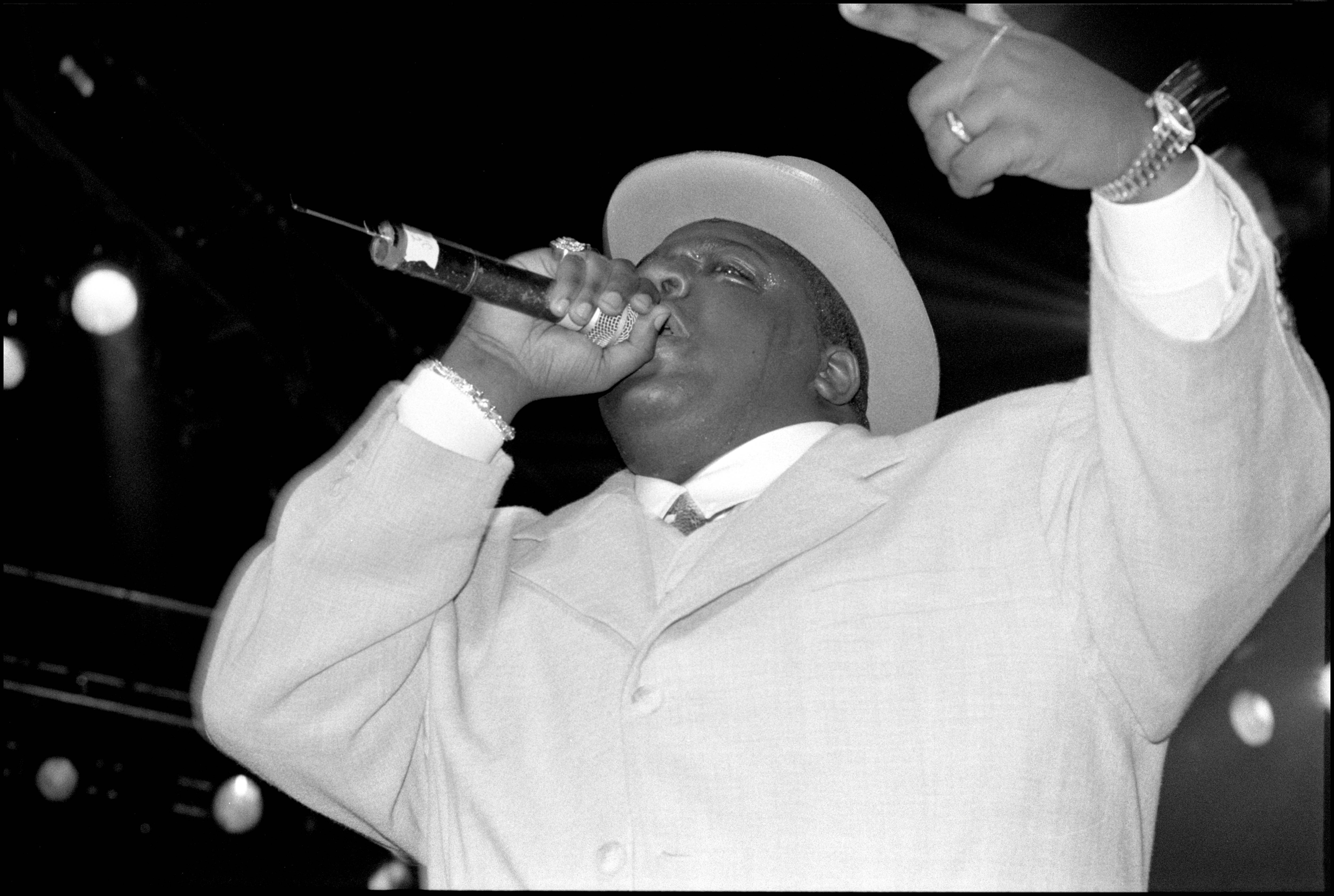 The Notorious BIG aka Biggie Smalls performing at Meadowlands