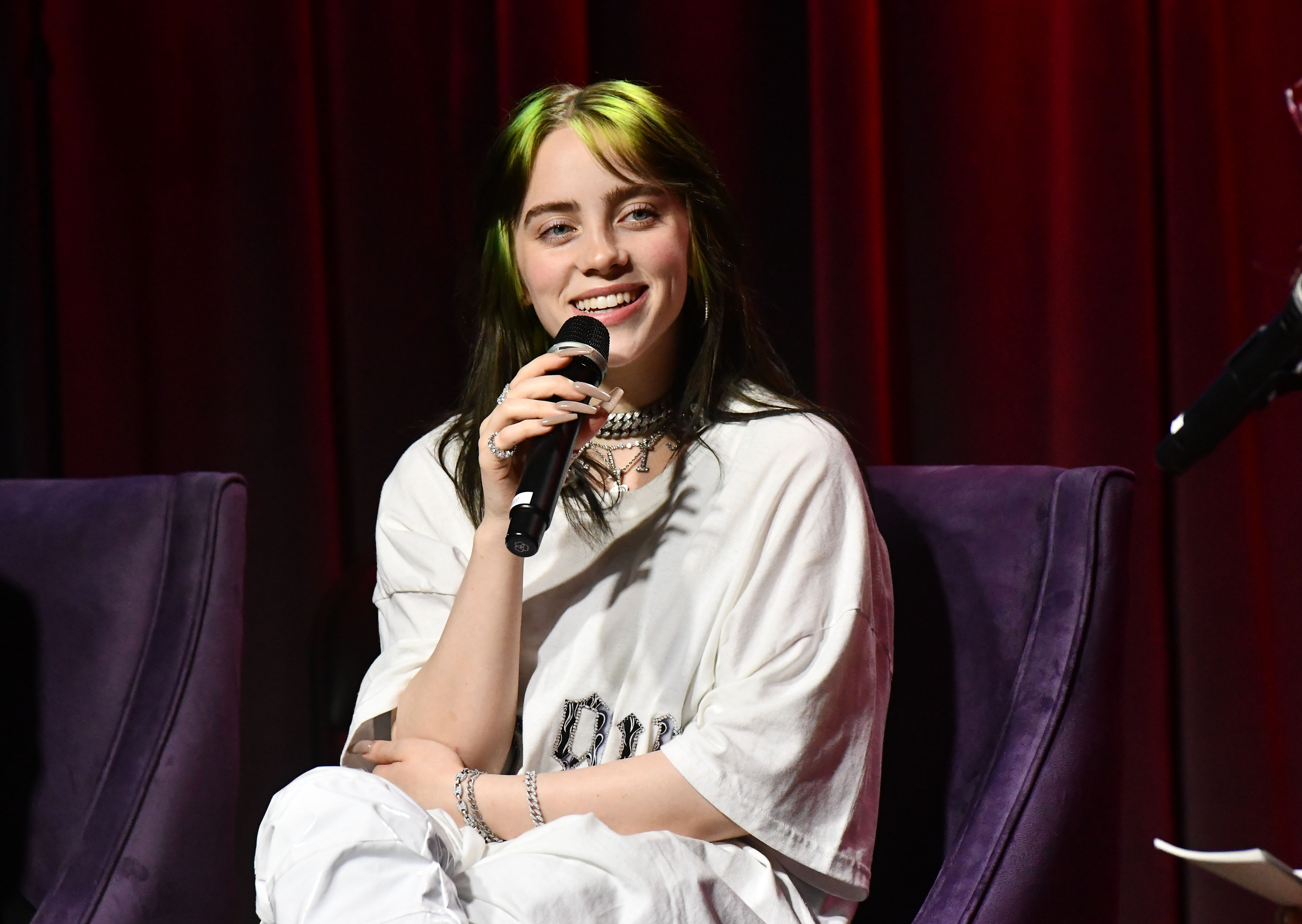 Singer Billie Eilish performs on stage at The GRAMMY Museum