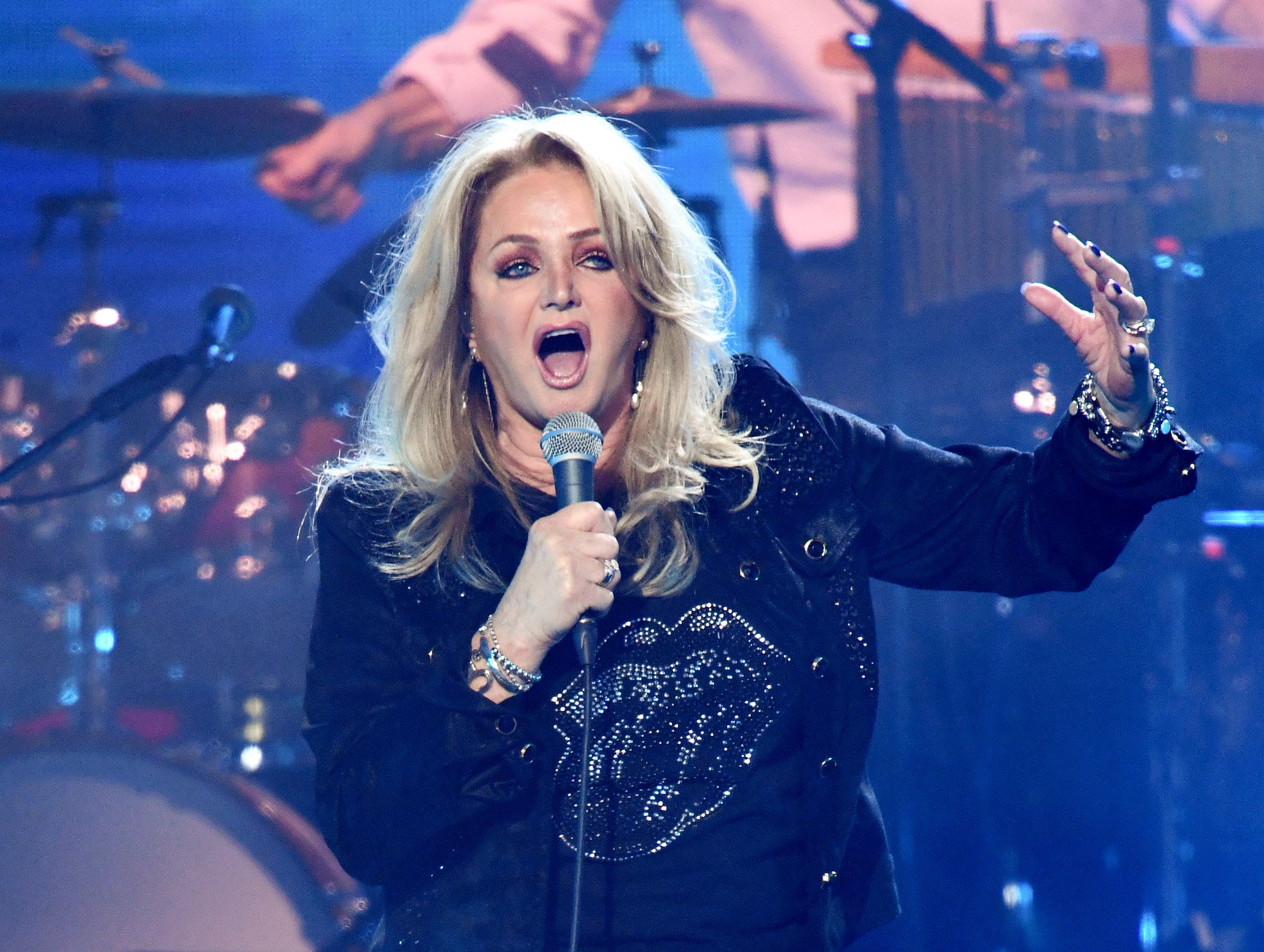 Bonnie Tyler performs on stage during Music For The Marsden 2020