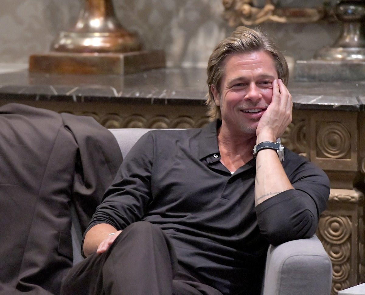 Brad Pitt participates in the roundtable discussion during the Breitling Summit