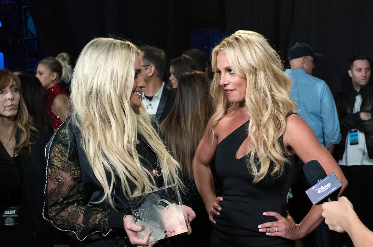 Britney Spears and her sister Jamie Lynn Spears at the 2017 Radio Disney Music Awards (RDMA), music's biggest event for families, at Microsoft Theater in Los Angeles on Saturday, April 29