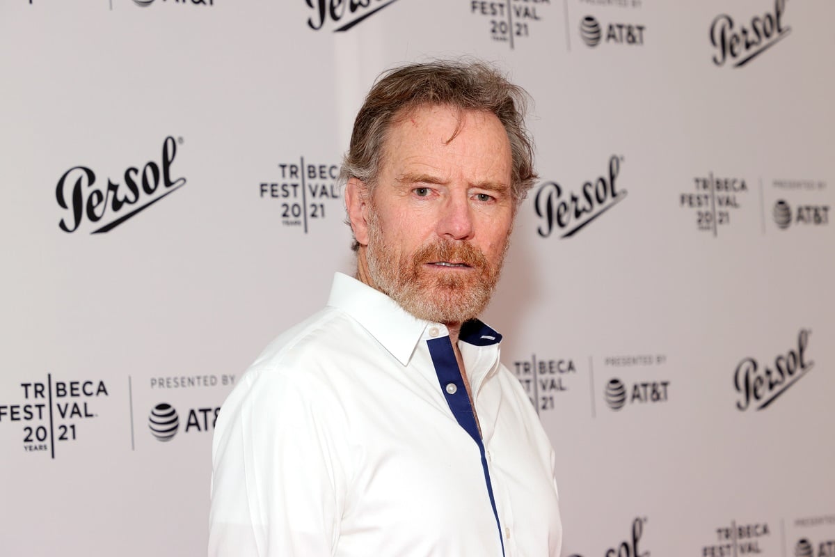 Bryan Cranston scowling in a white shirt