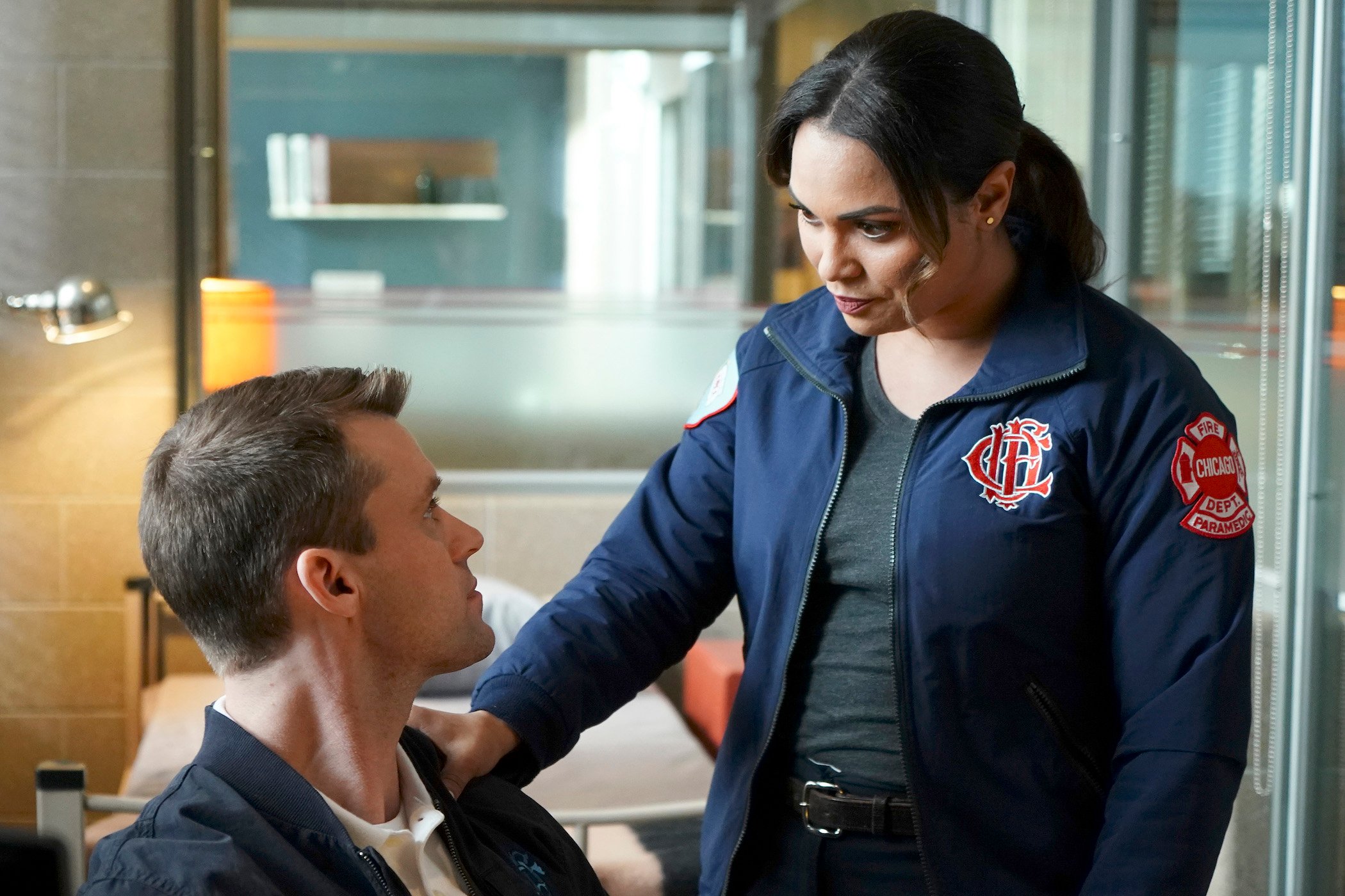 Jesse Spencer as Matthew Casey and Monica Raymund as Gabriela Dawson in 'Chicago Fire.' Jesse Spencer left 'Chicago Fire' Season 10